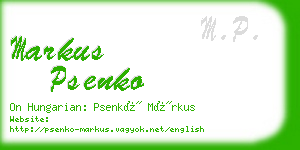 markus psenko business card